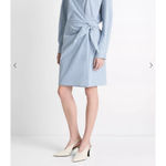 Women's FARROW Blue White Striped Wrap Mini Dress M Size M Photo 3