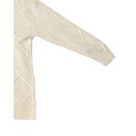 American Eagle  Sweater Size Small White Long Tunic Crew Neck Cableknit Soft NWT Photo 5