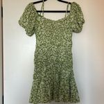 ASTR Green Ditsy Floral Mini Dress, Medium Photo 7