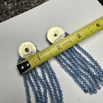 Sugarfix  Blue Beaded Fringe Dangle Pierced Earrings Signed Photo 8