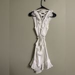 Hello Molly  Weekly Sweetness Dress Plunging Neck Lack Up Back White New Small 4 Photo 3