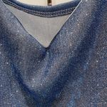 Shimmery v neck top Size large Gold Photo 2