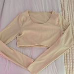 Alo Yoga  Ribbed Defined Long Sleeve Bra French Vanilla Photo 1