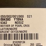 Saint Laurent Mother of Pearl Cross Pendant Necklace Photo 6