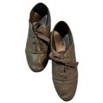 Lower East Side Perforated Vegan Leather Lace Up Loafers Flats Size 10 Photo 3