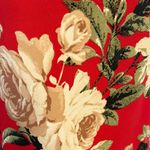 Olivia Matthews Red Floral Midi Dress With Bell Sleeves. Size L Photo 5