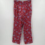 Lovers + Friends Selma Satin Red Purple Floral Wide Leg Pants Size Medium NWT Photo 1