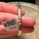 Sterling Silver NWT CR Emerald 14K Gold Over  Bangle Photo 10