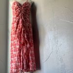 Chelsea and Violet  Asymmetrical Red Floral Dress Photo 5