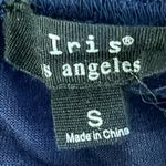 Iris  Navy Twisted Asymmetrical Skirt Photo 3