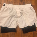 YOUNGLA TwoFer Athletic Shorts White Size L Photo 0