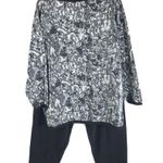 Roamans Sweatsuit Set Top Pants Scoop Neck Pull On Gray Black L 18/20 Petite Size 18P Photo 1