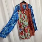 Soft Surroundings  Floral Hermosa Tunic Blouse Sz.M Photo 6