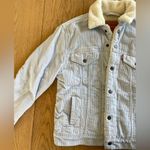 Levi's Women's Light Blue Corduroy Sherpa Jacket Photo 2