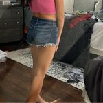 High Rise Stretchy Jean cut off Shorts Size 4 Photo 6
