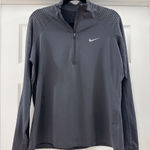 Nike  Dri Fit Long Sleeve 3/4 Zip Active Top Dark Gray Pink sz XL Photo 0