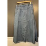 Ebossy Skirt Womens XL Blue Denim A Photo 1