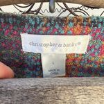 Christopher & Banks  Plaid Wool Blend Zipper Front Blazer Jacket LARGE Photo 5