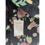 Marc Jacobs  The Bow‎ Blouse Black Silk Floral Tie Neck Short Sleeve Top Size 14 Photo 4