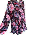 ZARA  Floral Babydoll Dress S Button Front Ruffle Tiered New Photo 2