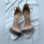 Rachel Zoe Elegant Silver Heels with REAL Fur Accent🔥🔥🔥 Photo 13