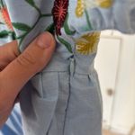 ZARA  NWT Women's Chambray Floral Embroidered Romper Size S Photo 3