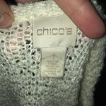 Chico's Chico’s 1 cream sweater with lace hem Photo 2