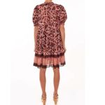 Ulla Johnson  Dhalia Bordeaux Purple Maroon Batik Puff Sleeve Silk Dress Size 2 Photo 3