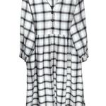 Madewell Cotton Button Up Flannel Plaid Midi Dress in Blue Multicolor Photo 4