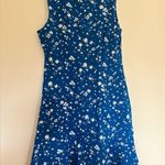 Draper James Women’s Graceland Ponte Sheath Blue White Floral Dress Size Medium Photo 2