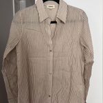 L'Agence  Laurent Metallic Button Up Blouse-XS Photo 2