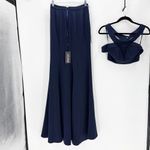 Le Femme two piece prom formal event skirt set sz 2 dark blue sexy and classy Photo 1