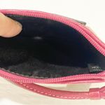 Coach  Poppy Jacquard Monogram Signature Small Wristlet Beige Pink Zip Pouch Bag Photo 2