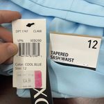 XOXO NWT  Tampered Sash Waist Size 12 Pants- Cool Blue Colored Photo 3