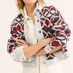 We The Free NWOT FREE PEOPLE Lakeside Denim Jacket In Global Traveler $248 MSRP Photo 0