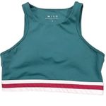 WILO TEAL STRIPED BAND SPORTS BRA SIZE L NWOT Size L Photo 2