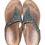 FitFlop  Brown Glitter and Rhinestone Thong Sandals Size 11 Photo 0