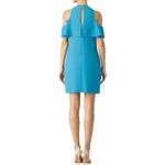Trina Turk  Womens Party Dress Size 2 Blue Amado Cold Shoulder Summer Daytime Photo 1