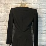 Black Halo NWT  Size 2 The Lizzy Black Asymmetrical Long Sleeve Zip Dress Photo 7