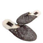 Australia Luxe Doodle Mules Size 5 Brown Leather Shearling Winter Slides NEW Photo 2