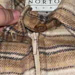Norton Studios Plaid Shacket Tan Size 8 Photo 5