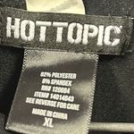 Hot Topic Black Keyhole Zipper Short Sleeve High Neck Skater Pocket Dress XL Photo 11