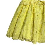 For Love & Lemons  Yellow Eyelet Natalia Mini Dress Womens XL Photo 4