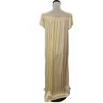 Vanity Fair  Buttercup Yellow Long Nightgown Gown Lace Embroidery Nylon Large Photo 6