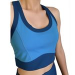Spiritual Gangster NWT Womens L Teal Aurora Racerback Sports Bra Hamsa Photo 0
