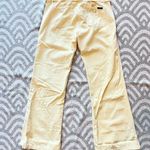 Anthropologie // SANCTUARY Mid Rise Light Butter Yellow Wide Leg Pants Medium Photo 3