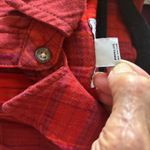 Ava & Viv Vibrant Red Plaid Shirt No Gap Plus Size Long Sleeve 2X Photo 4