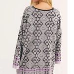 Free People Retro 70s Bohemian Poncho Sweater Tunic Top Fringe Small Oversized Photo 3