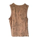 Disney Winnie the Pooh Embroidered Tank Top Brown Graphic Muscle Tee S Cute Photo 2
