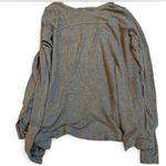 Free People top Grey gray Long Sleeve waffle knit Thermal swing tunic M Photo 2